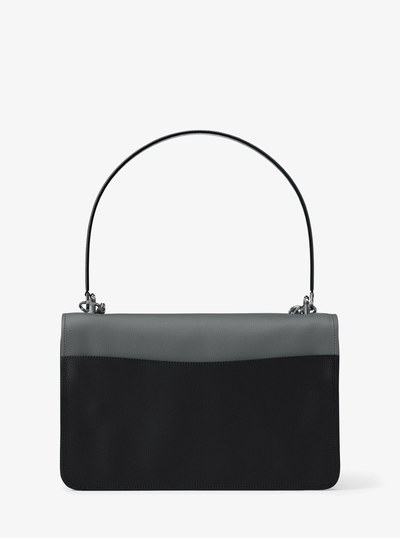 Claire Large Color-Block Pebbled Leather Shoulder Bag in STORM MULTI | Michael Kors