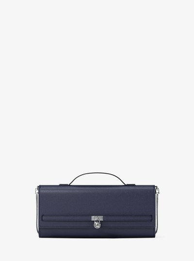 Hamilton Moderne Medium Leather Convertible Clutch in DRESS BLUES | Michael Kors