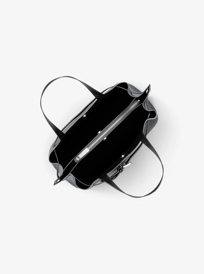 Emilia Small Signature Logo Satchel in BLACK | Michael Kors