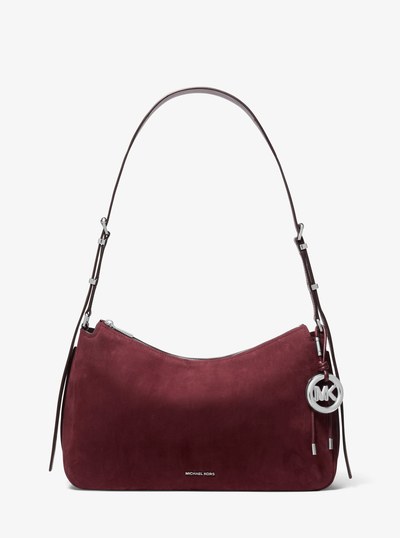 Nolita Medium Nubuck Shoulder Bag in OXBLOOD | Michael Kors