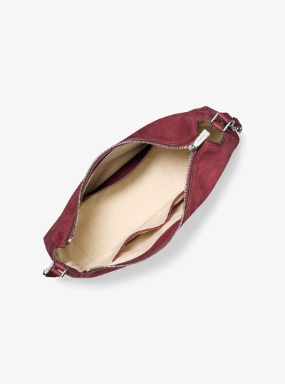 Nolita Medium Nubuck Shoulder Bag in OXBLOOD | Michael Kors