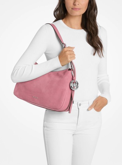Nolita Medium Nubuck Shoulder Bag in ROSEWOOD | Michael Kors