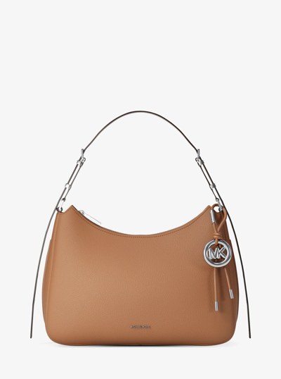 Nolita Medium Pebbled Leather Shoulder Bag in LUGGAGE | Michael Kors
