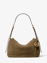 Nolita Medium Hand-Woven Suede Shoulder Bag