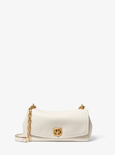 Bryant Small Textured Leather Convertible Shoulder Bag in EGGSHELL | Michael Kors