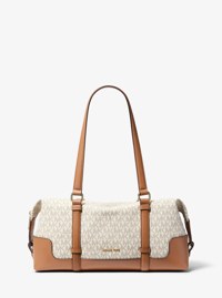 Teddi Large Signature Logo Shoulder Bag