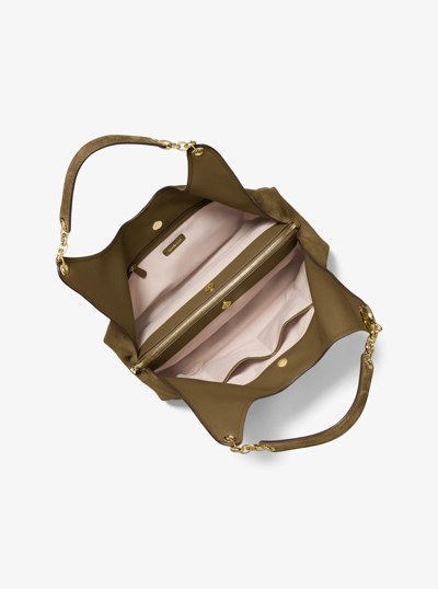Ellie Large Suede Shoulder Bag in LODEN | Michael Kors