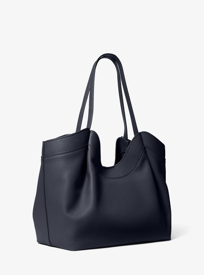 Nolita Large Pebbled Leather Tote Bag in MIDNIGHT | Michael Kors