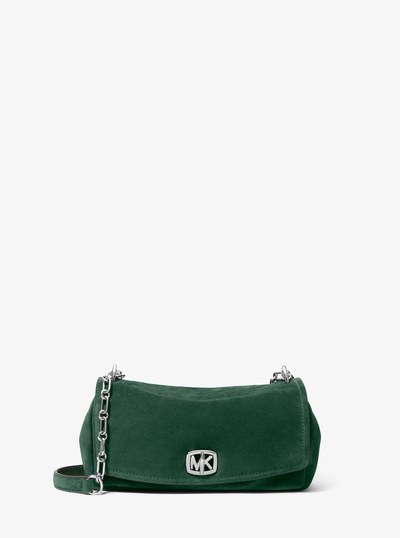 Bryant Small Suede Convertible Shoulder Bag in MOSS | Michael Kors