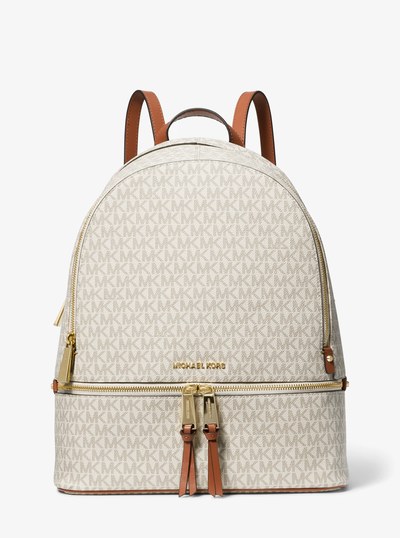 Rhea Large Logo Backpack in VANILLA | Michael Kors