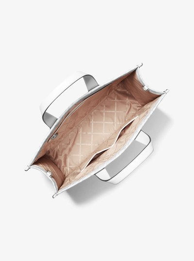 Gigi Large Empire Signature Logo Tote Bag in OPT/ALLUM | Michael Kors