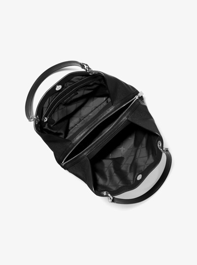 Kensington Large Pebbled Leather Tote Bag in BLACK | Michael Kors