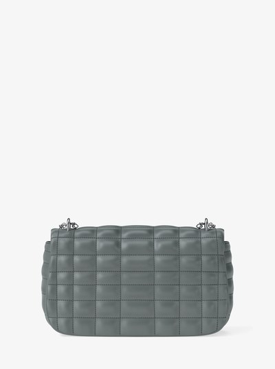 Tribeca Large Quilted Leather Shoulder Bag in STORM | Michael Kors