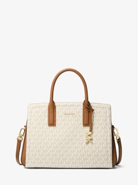 Bolso satchel Laila mediano con logotipo exclusivo