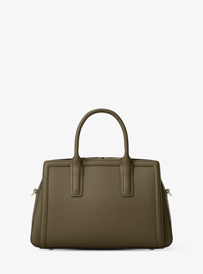 Laila Medium Leather Satchel in LODEN | Michael Kors