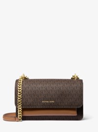 Claire Large Signature Logo Shoulder Bag