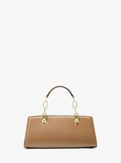 Cynthia Small Leather Satchel in HUSK | Michael Kors