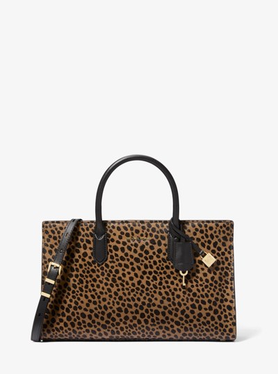Scarlett Medium Cheetah Print Calf Hair Satchel