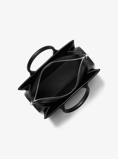 Laila Medium Signature Logo Satchel in BLACK | Michael Kors