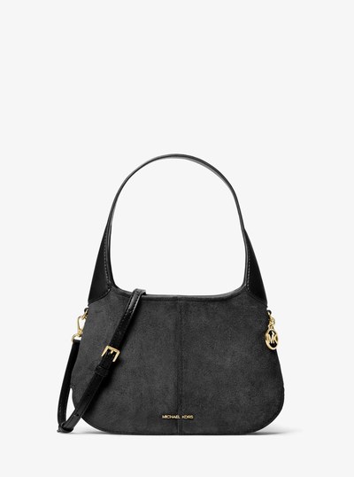 Alice Small Suede Shoulder Bag in BLACK | Michael Kors