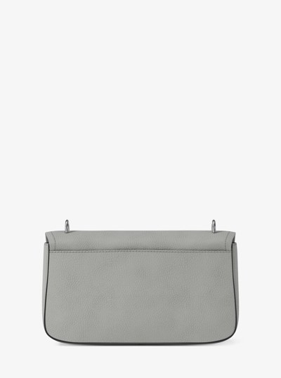 Tribeca Large Pebbled Leather Shoulder Bag in QUARRY GREY | Michael Kors