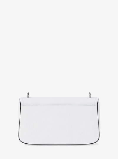 Tribeca Large Pebbled Leather Shoulder Bag in OPTIC WHITE | Michael Kors