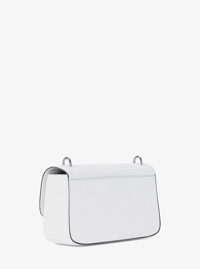 Tribeca Large Pebbled Leather Shoulder Bag in OPTIC WHITE | Michael Kors