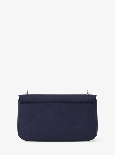 Tribeca Large Pebbled Leather Shoulder Bag in DRESS BLUES | Michael Kors