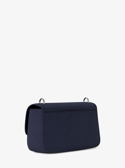 Tribeca Large Pebbled Leather Shoulder Bag in DRESS BLUES | Michael Kors