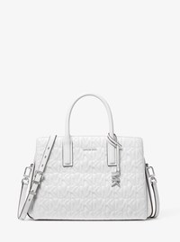 Laila Medium Logo Embossed Satchel