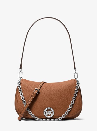 Nolita Medium Leather Convertible Shoulder Bag in LUGGAGE | Michael Kors