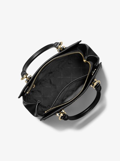 Marilyn Medium Saffiano Leather Satchel in BLACK | Michael Kors