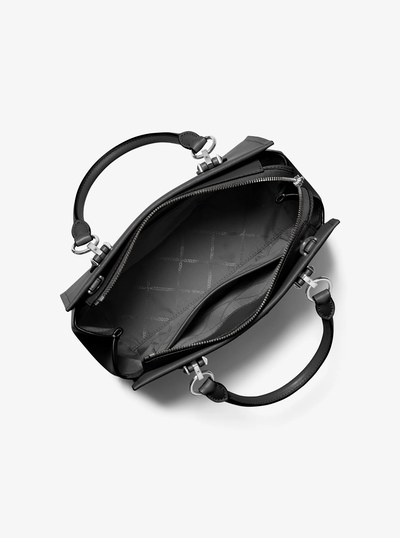 Marilyn Medium Saffiano Leather Satchel in BLACK | Michael Kors