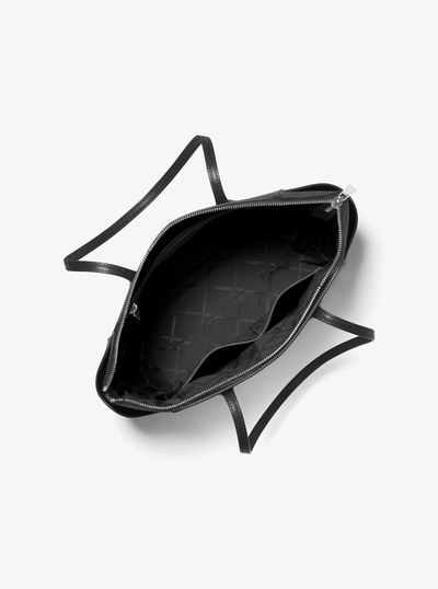 Marilyn Medium Saffiano Leather Tote Bag in BLACK | Michael Kors
