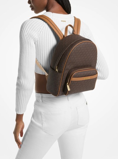 Bex Medium Signature Logo Backpack in BRN/ACORN | Michael Kors