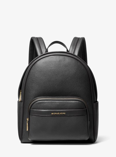 Bex Medium Pebbled Leather Backpack in BLACK | Michael Kors