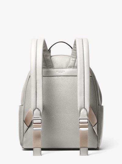 Bex Medium Pebbled Leather Backpack in ALUMINUM | Michael Kors