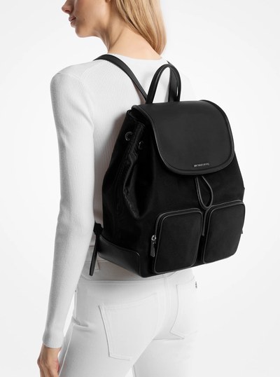 Cara Large Nylon Backpack in BLACK | Michael Kors