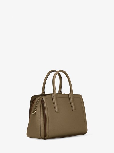 Laila Small Pebbled Leather Satchel in LODEN | Michael Kors
