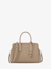 Bolso satchel Laila peque&ntilde;o con logotipo exclusivo