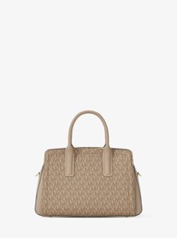 Petit sac &agrave; main Laila en cuir &agrave; logo Signature