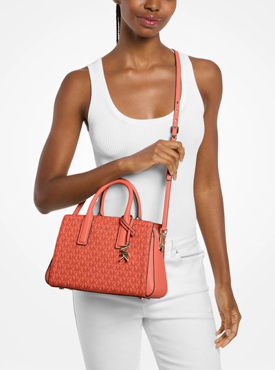 Laila Small Signature Logo Satchel
