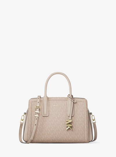 Laila Small Signature Logo Satchel in BALLET | Michael Kors