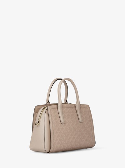Laila Small Signature Logo Satchel in BALLET | Michael Kors