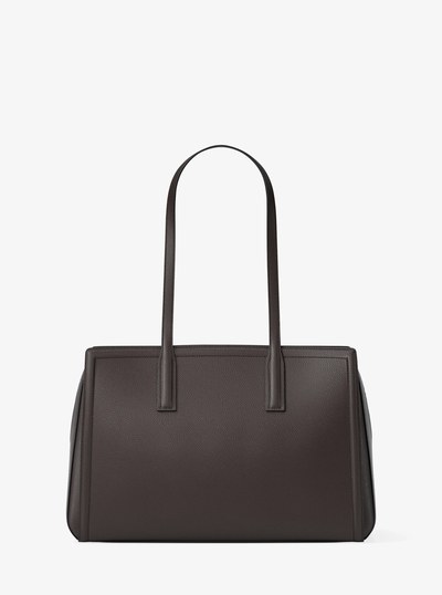 Laila Medium Leather Tote Bag in CHOCOLATE | Michael Kors