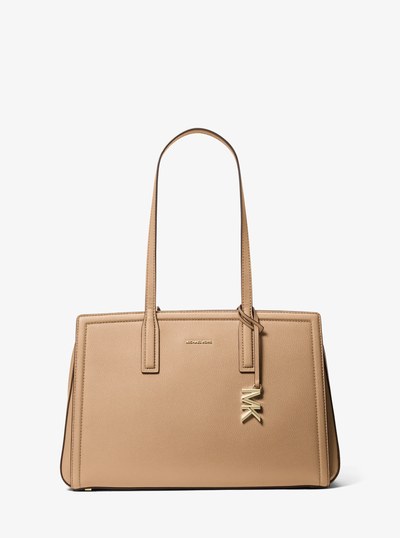 Laila Medium Leather Tote Bag in HUSK | Michael Kors