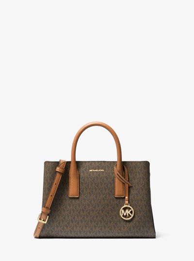Ruthie Small Signature Logo Satchel in BRN/ACORN | Michael Kors