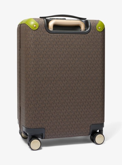 Striped Signature Logo Suitcase in MEADOW GREEN | Michael Kors