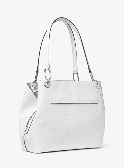 Kensington Large Signature Logo Tote Bag in OPT/ALLUM | Michael Kors
