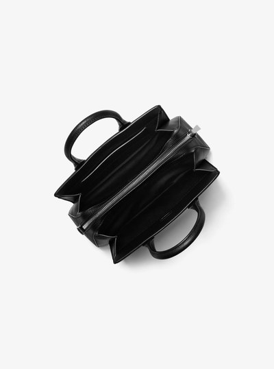 Laila Small Studded Leather Satchel in BLACK | Michael Kors